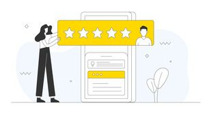 Grafische Darstellung, die illustriert, wie Leser Feedback an die Redaktion geben.