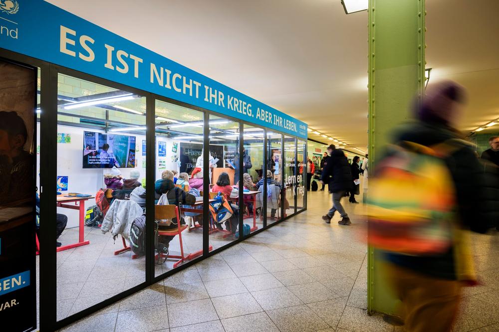 Unicef-Aktion "Kindheit in der Ukraine: Lernen im Krieg"